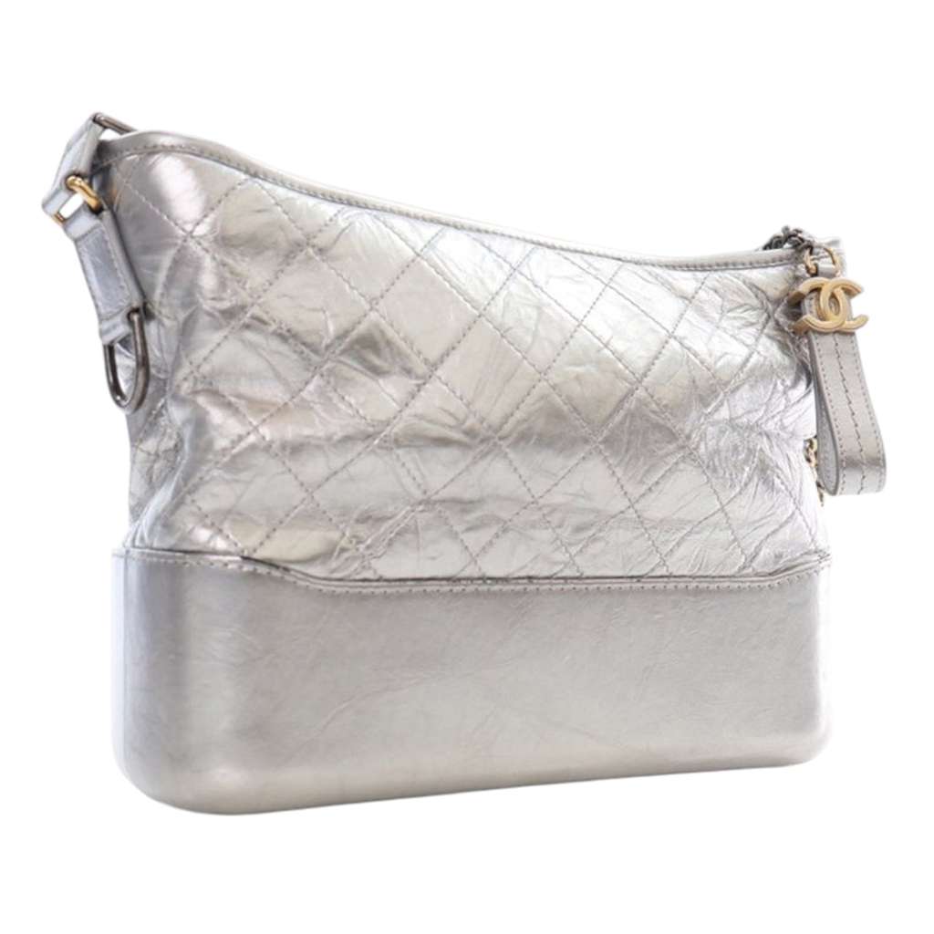 Chanel Medium Metallic Aged Calfskin Gabrielle Crossbody - Back view