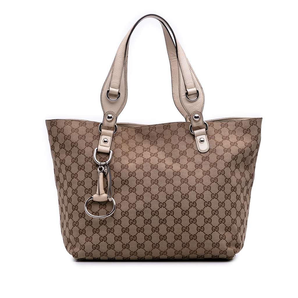 Gucci Medium GG Canvas Icon Bit Tote