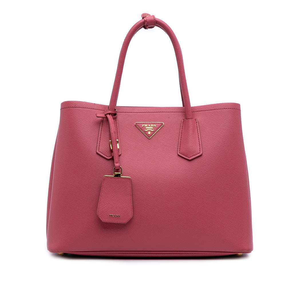 Prada Medium Saffiano Cuir Double Satchel