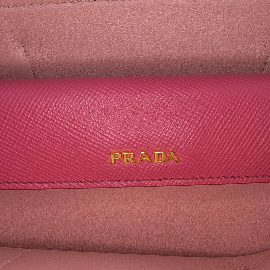 Prada Medium Saffiano Cuir Double Satchel - Side view