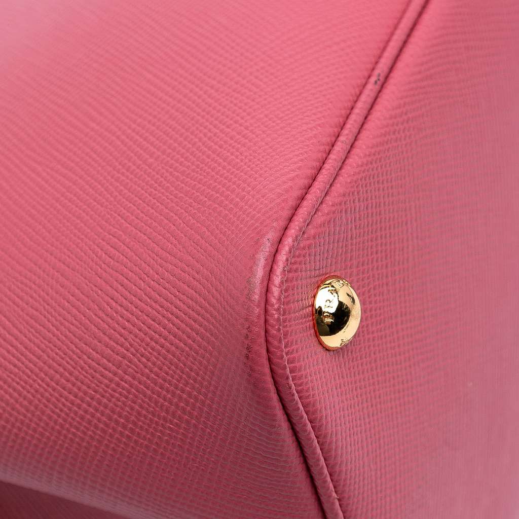 Prada Medium Saffiano Cuir Double Satchel - Detail 2