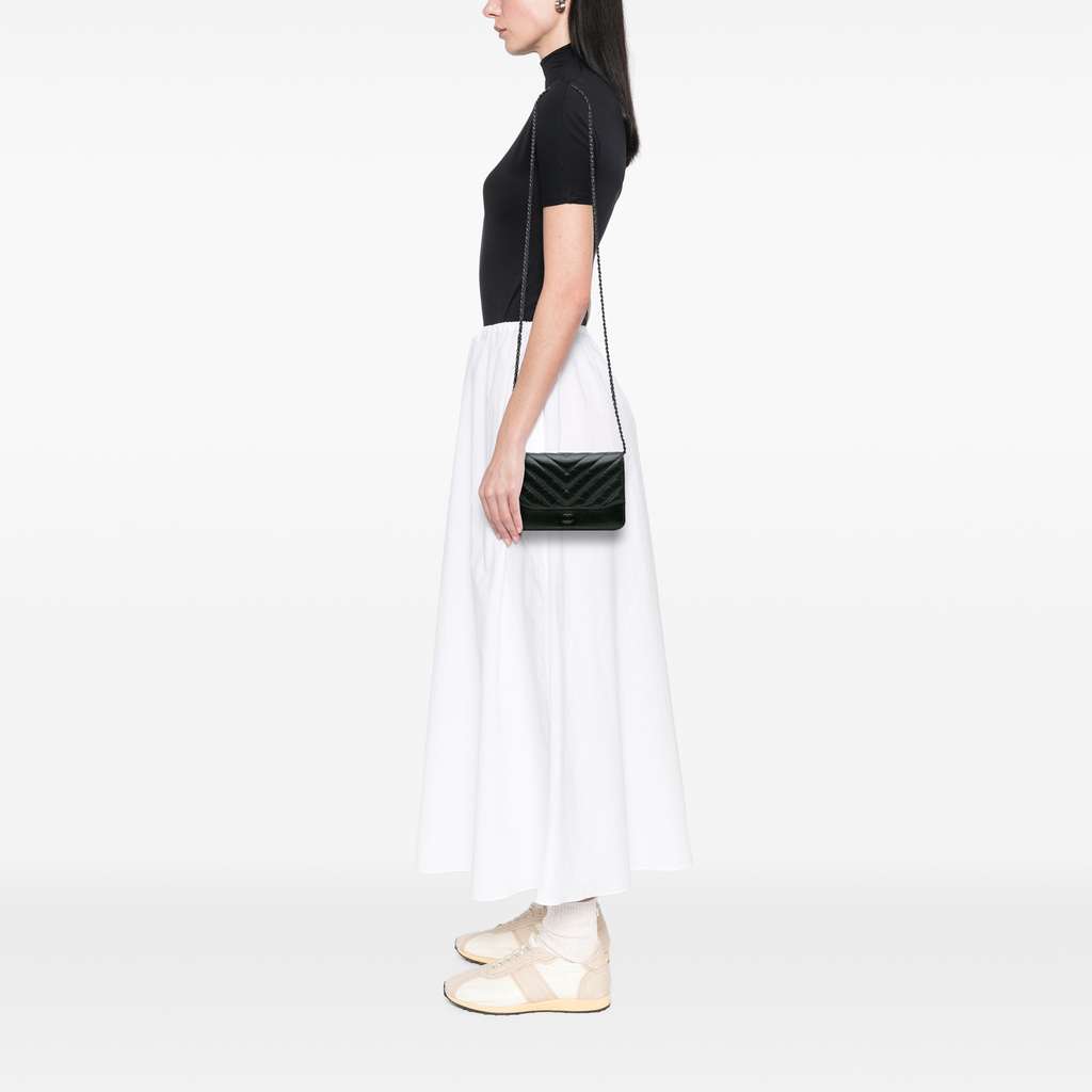 Chanel Chevron Aged Calfskin Gabrielle Wallet On Chain - Image 13