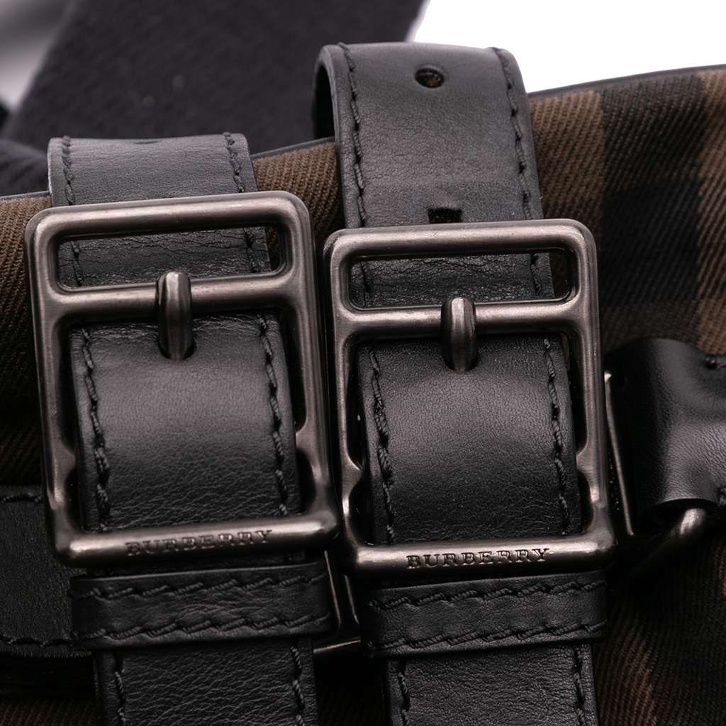 Burberry House Check Canvas and Leather Parsons Satchel - Image 13