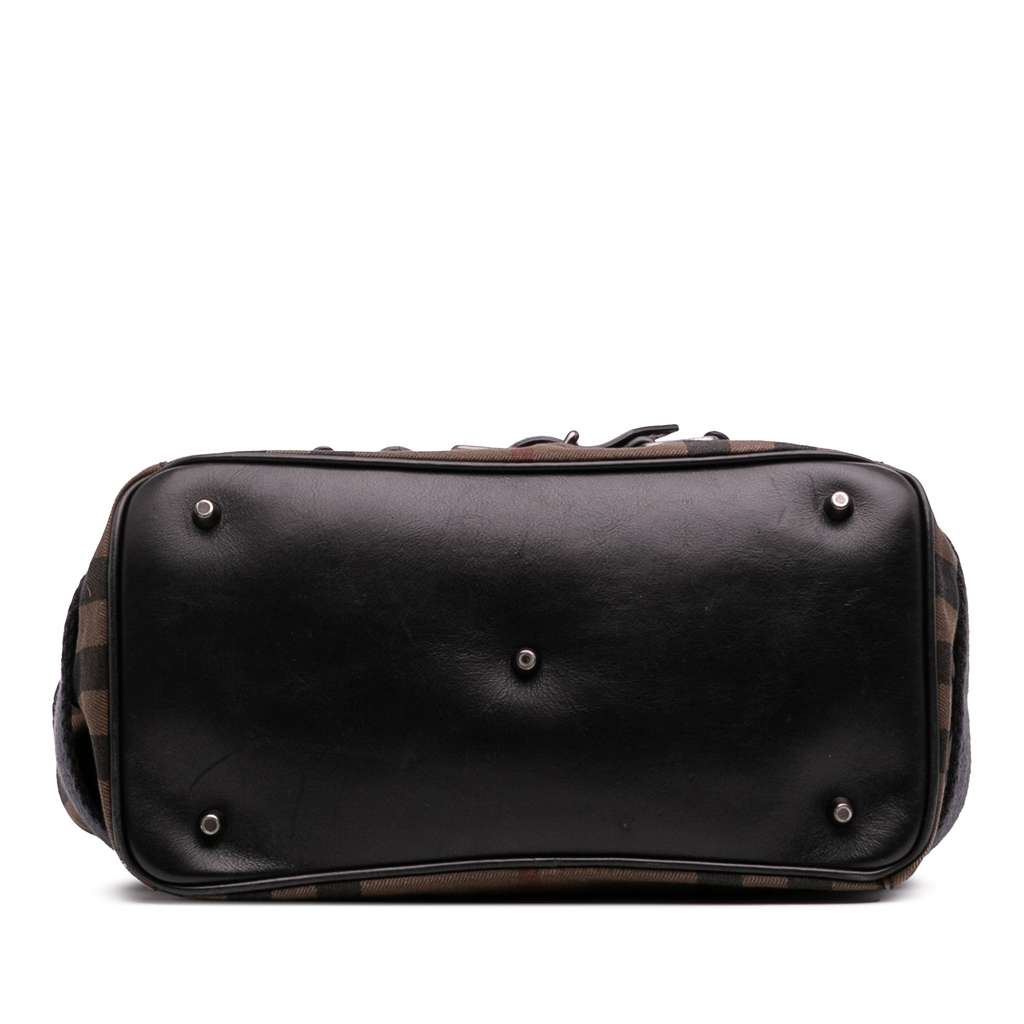 Burberry House Check Canvas and Leather Parsons Satchel - Image 6