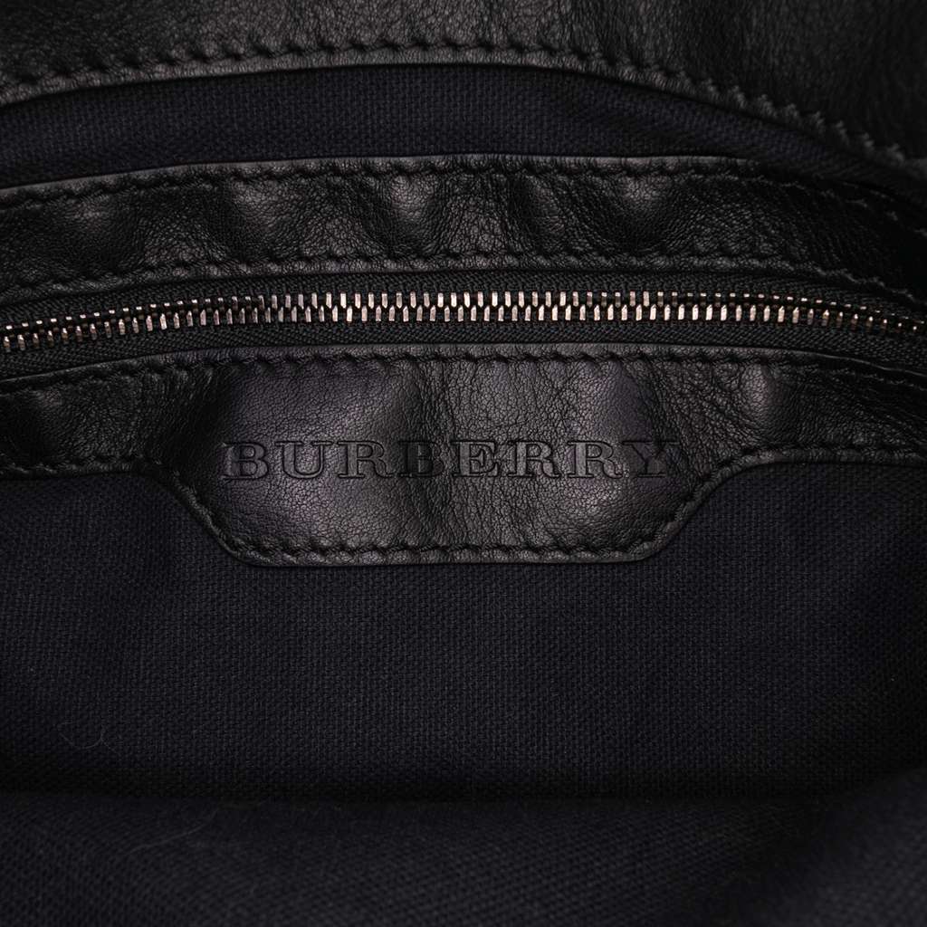 Burberry House Check Canvas and Leather Parsons Satchel - Detail 1