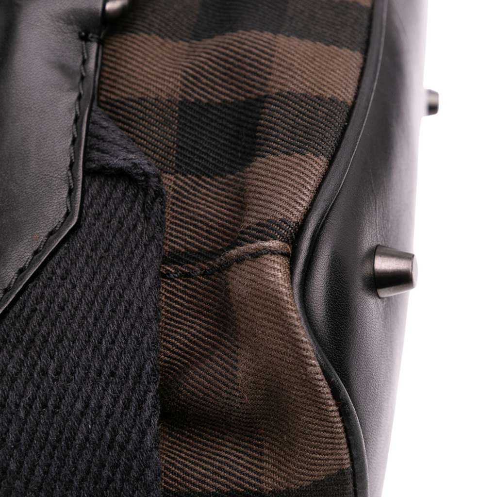 Burberry House Check Canvas and Leather Parsons Satchel - Image 10