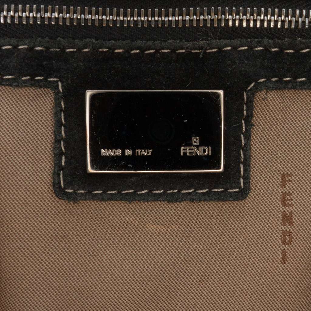 Fendi Zucchino Canvas Shoulder Bag - Side view