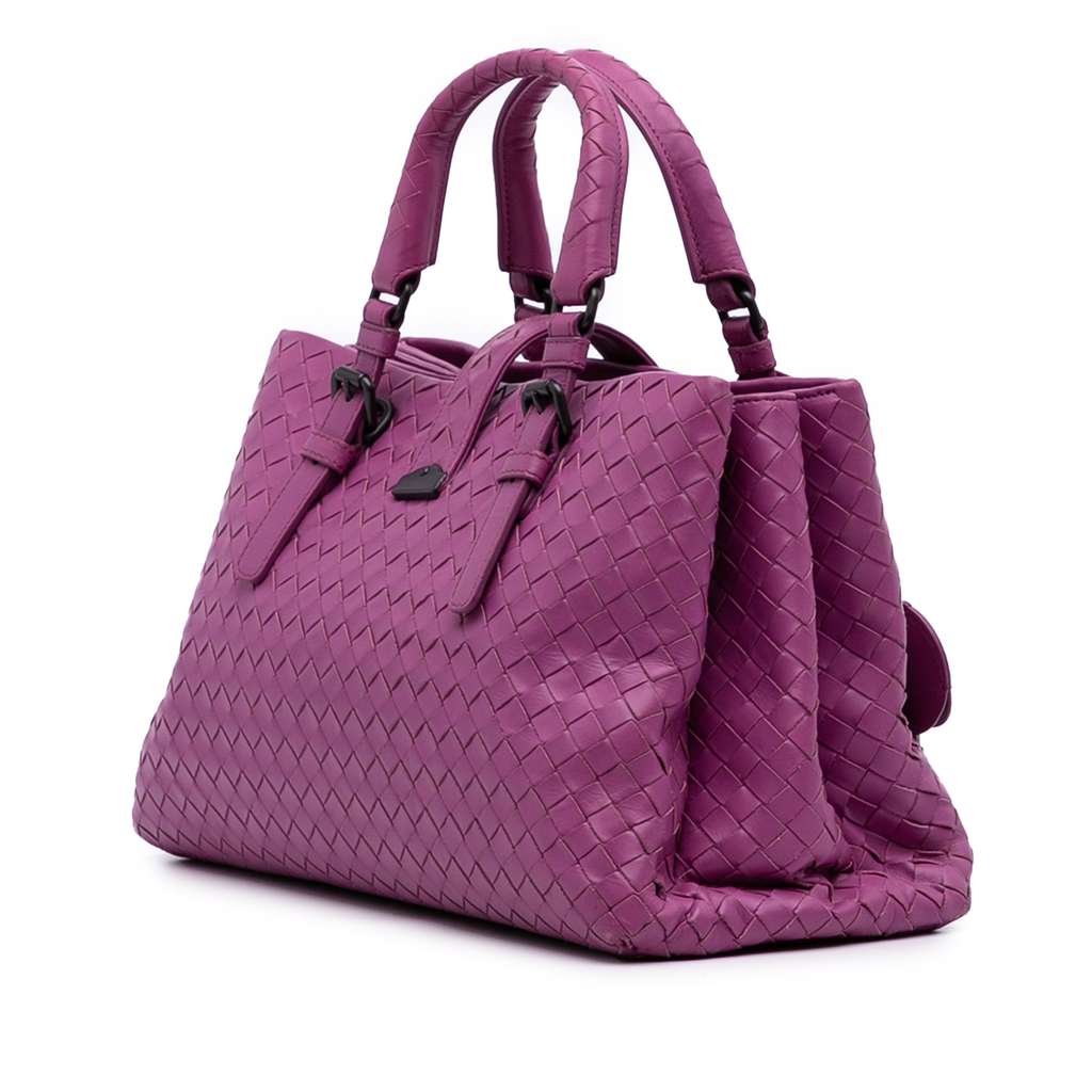 Bottega Veneta Small Nappa Intrecciato Roma Satchel - Back view