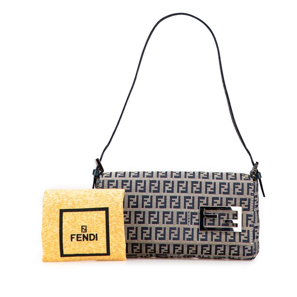 Fendi Zucchino Canvas Shoulder Bag - Image 13