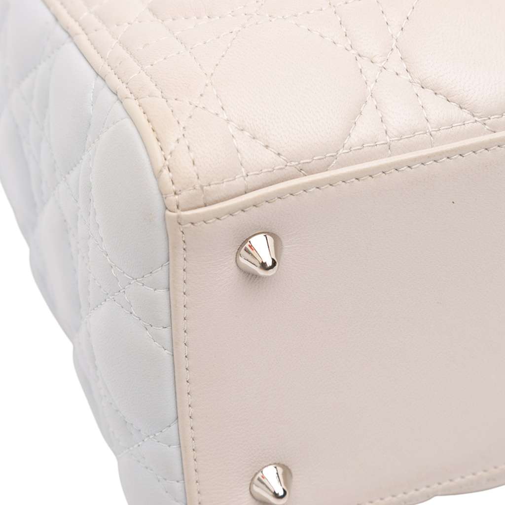 Dior Medium Tricolor Lambskin Cannage Lady Dior - Detail 2