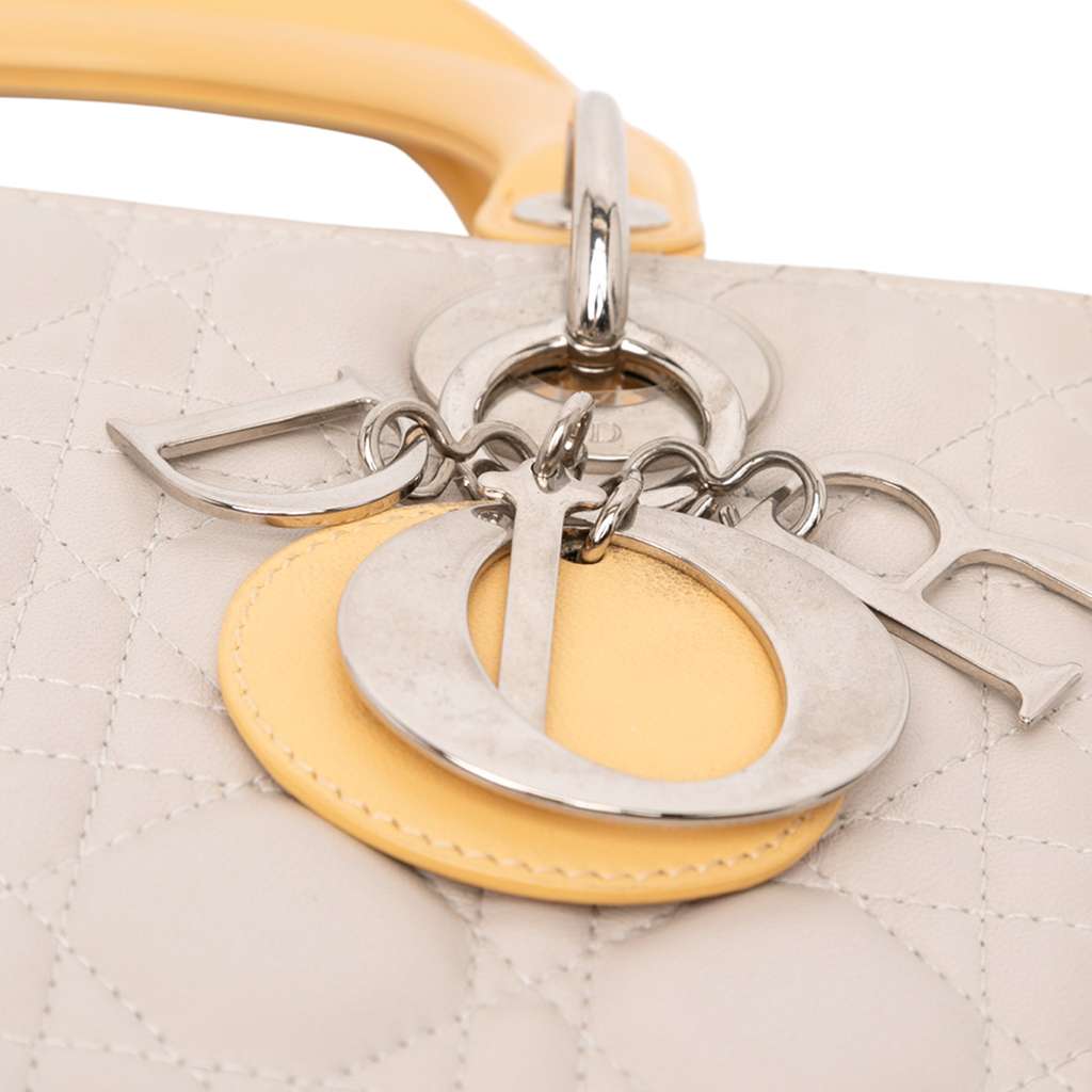 Dior Medium Tricolor Lambskin Cannage Lady Dior - Image 10