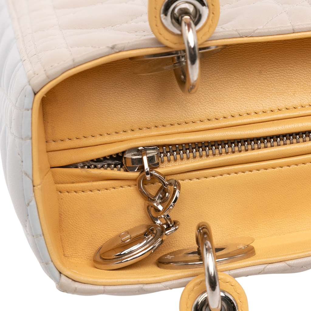 Dior Medium Tricolor Lambskin Cannage Lady Dior - Image 12