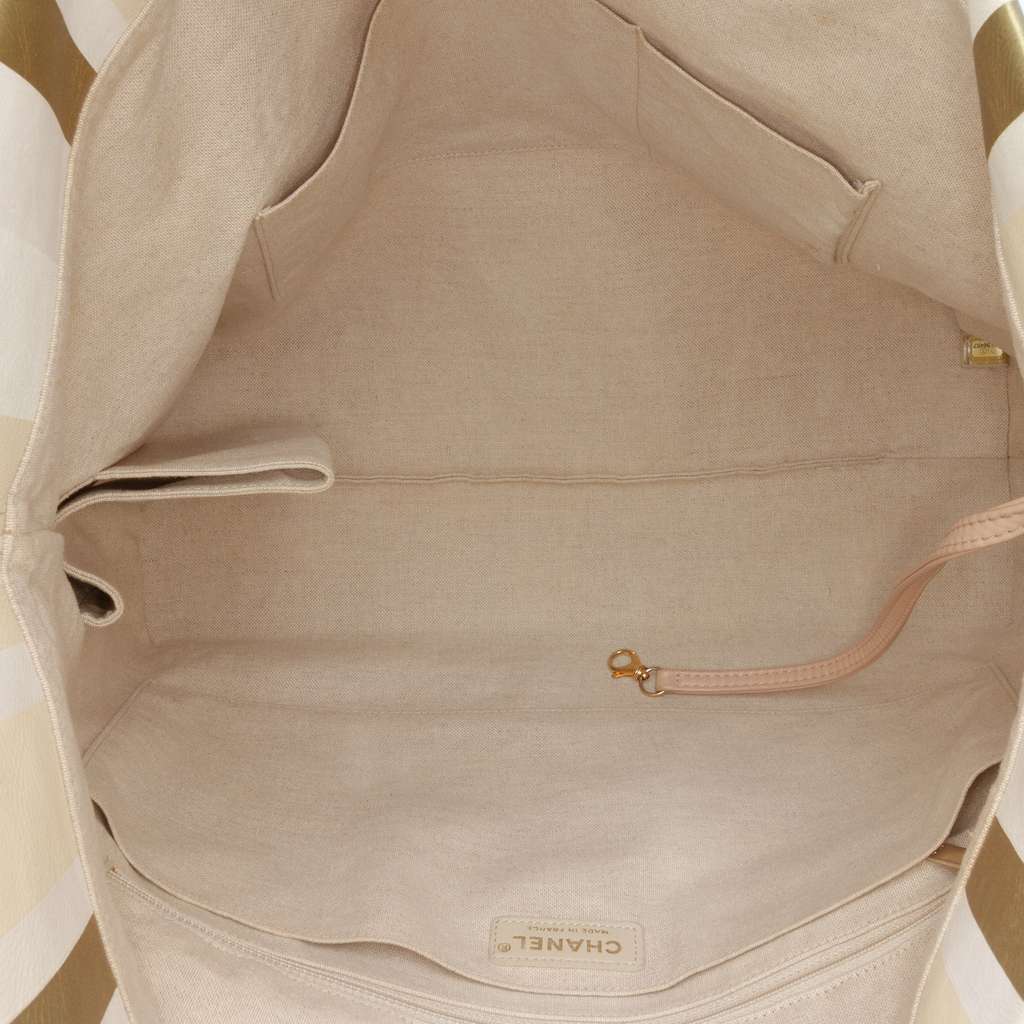 Chanel Canvas Floral Shopping Tote - 4