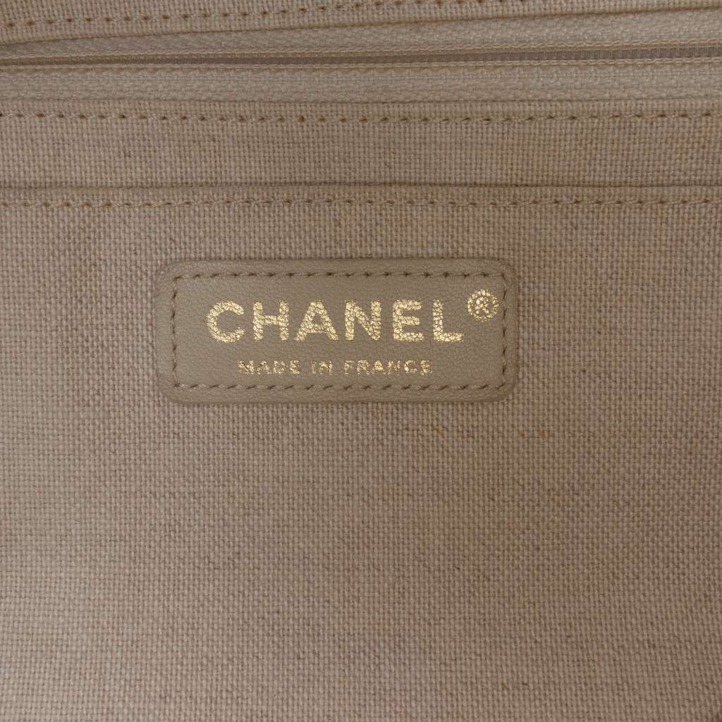 Chanel Canvas Floral Shopping Tote - Side view