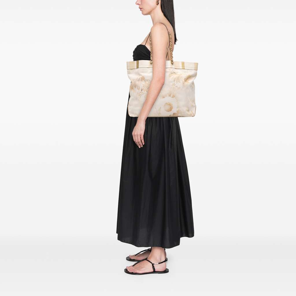 Chanel Canvas Floral Shopping Tote - Image 12