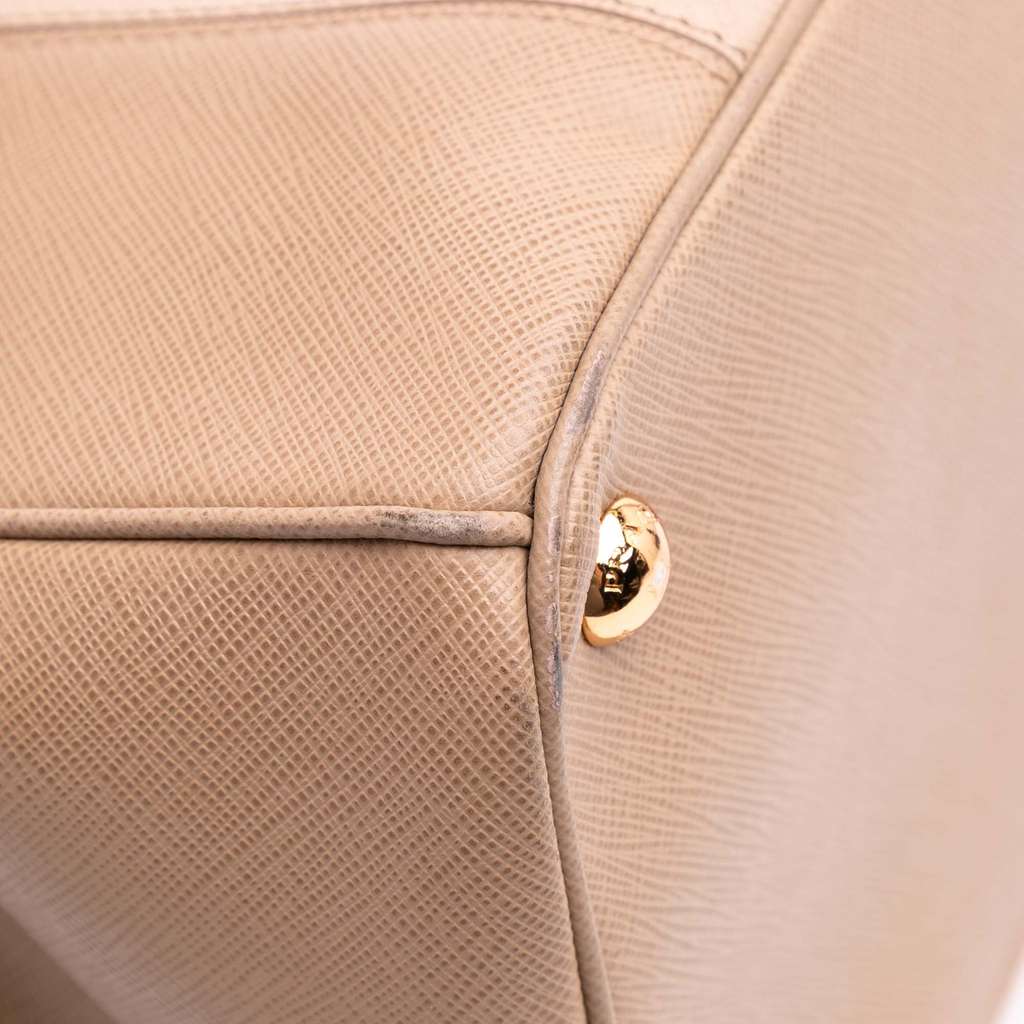 Prada Large Bicolor Saffiano Lux Galleria Double Zip Satchel - Detail 2
