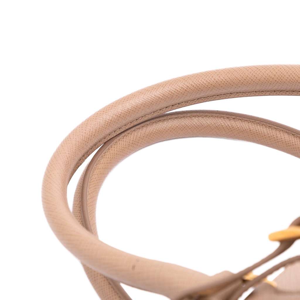 Prada Large Bicolor Saffiano Lux Galleria Double Zip Satchel - Image 12