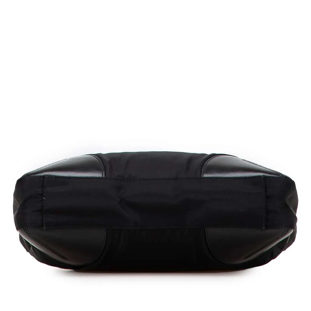 Prada Spazzolato Trimmed Tessuto Tote Black Good - Inside View