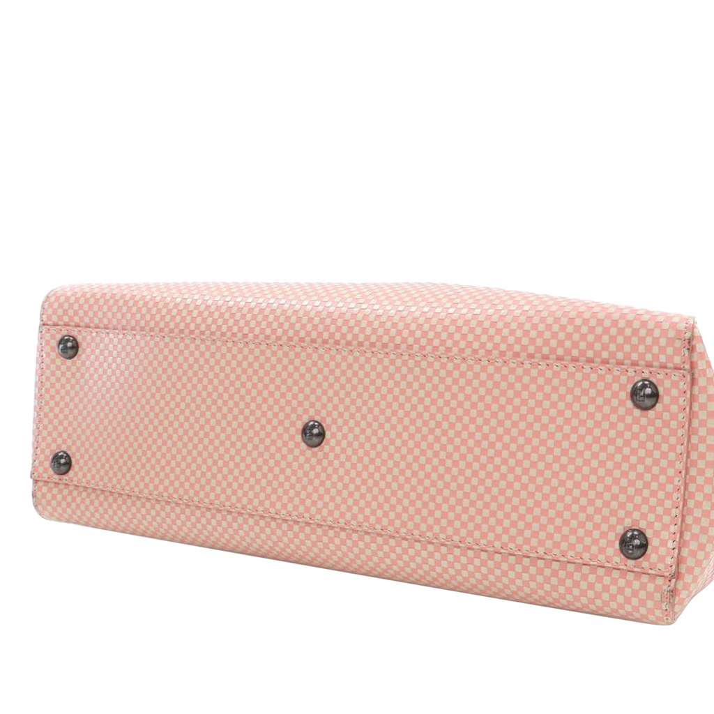 Fendi Medium Checkered Leather Sequin Peekaboo Iconic Satchel - Image 11