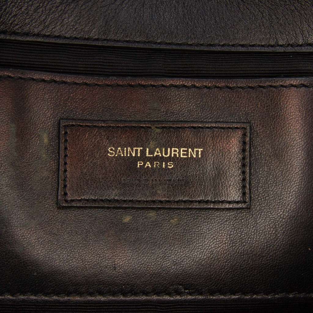 Saint Laurent Medium Smooth Calfskin Braided Monogram Kate Crossbody - Side view