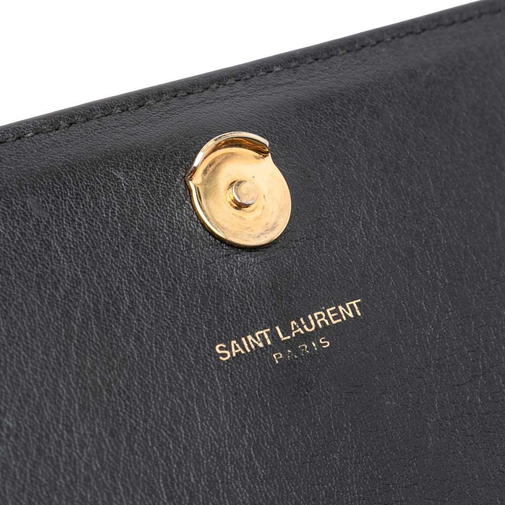 Saint Laurent Medium Smooth Calfskin Braided Monogram Kate Crossbody - Image 11