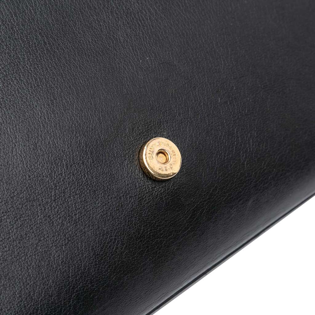 Saint Laurent Medium Smooth Calfskin Braided Monogram Kate Crossbody - Image 12