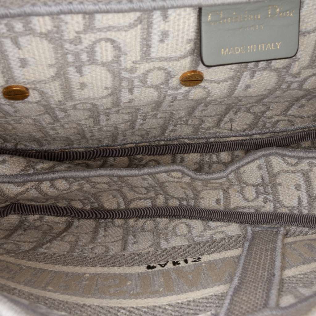 Dior Oblique Embroidered Canvas Saddle Bag - 4
