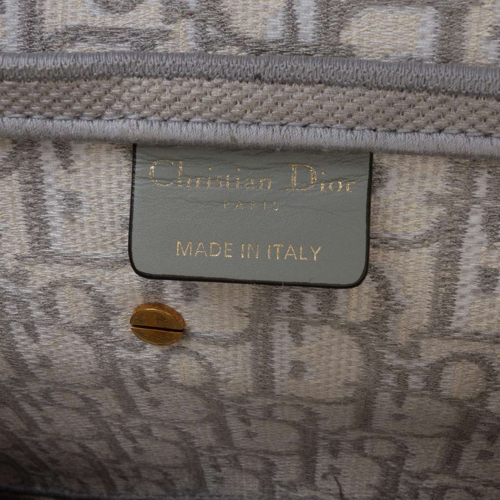 Dior Oblique Embroidered Canvas Saddle Bag - Side view