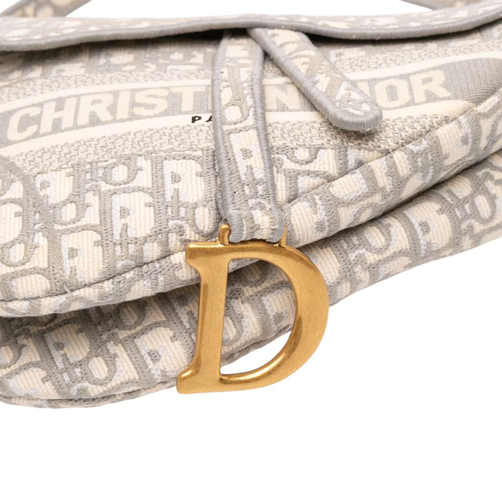 Dior Oblique Embroidered Canvas Saddle Bag - Detail 2