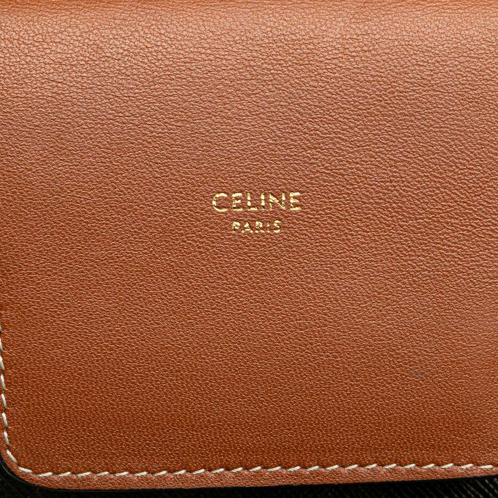 Celine Triomphe Coated Canvas Phone Pouch Flap Crossbody - Side view