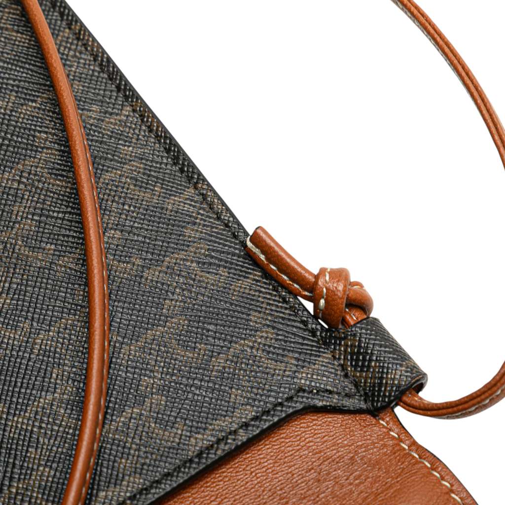 Celine Triomphe Coated Canvas Phone Pouch Flap Crossbody - Image 10