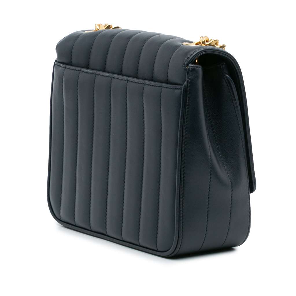 Saint Laurent Medium Lambskin Monogram Vicky Chain Bag - Back view