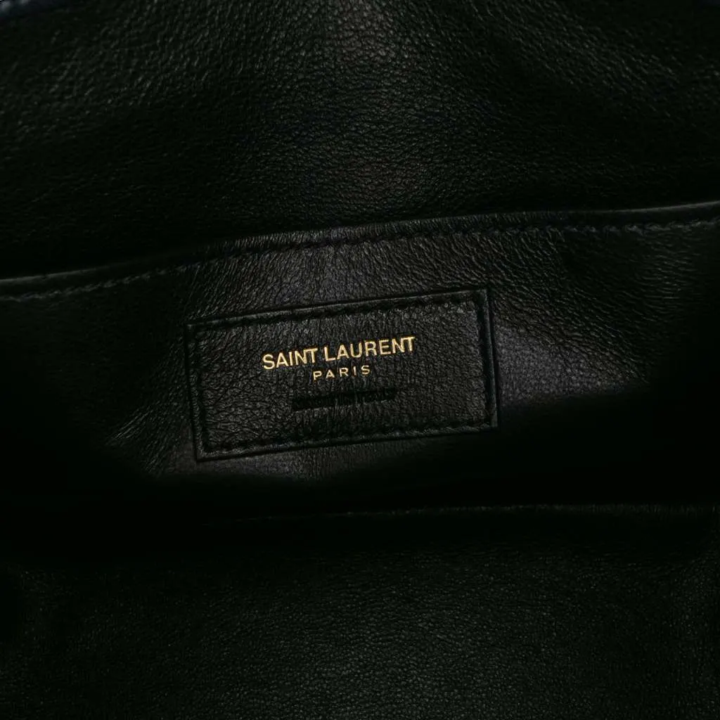 Saint Laurent Medium Lambskin Monogram Vicky Chain Bag Blue Leather Good - Box View