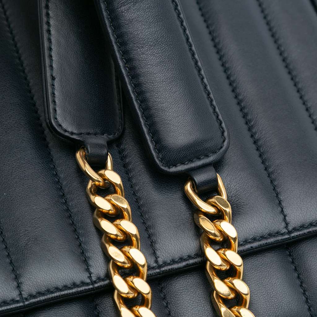 Saint Laurent Medium Lambskin Monogram Vicky Chain Bag - Image 10
