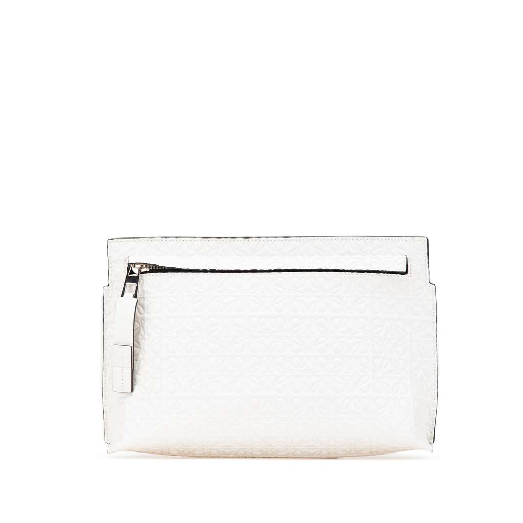 Loewe Embossed Leather Anagram Repeat T Clutch