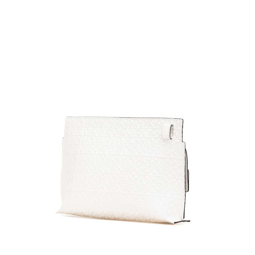 Loewe Embossed Leather Anagram Repeat T Clutch - 2