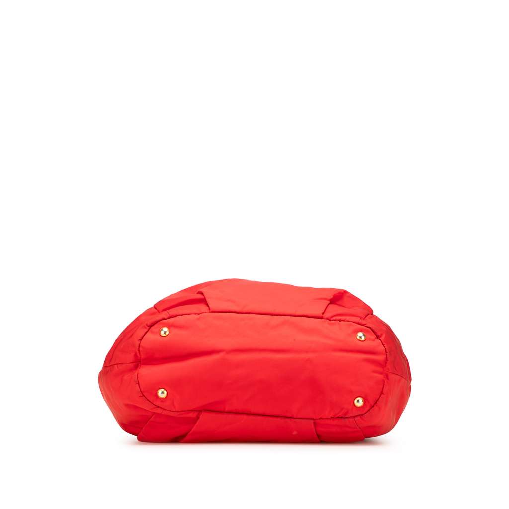 Prada Vitello Daino Trimmed Tessuto Satchel - Image 6