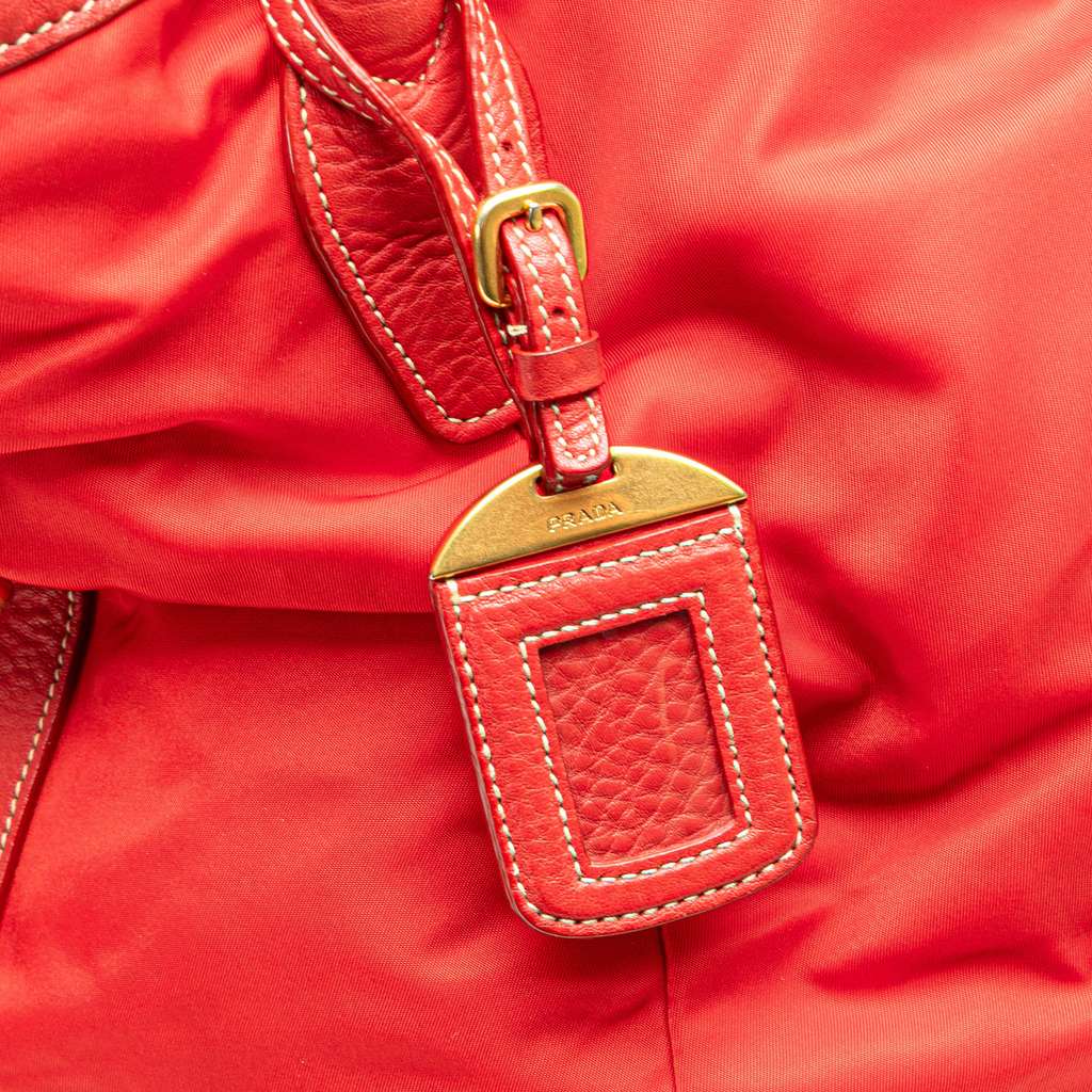 Prada Vitello Daino Trimmed Tessuto Satchel - Image 11