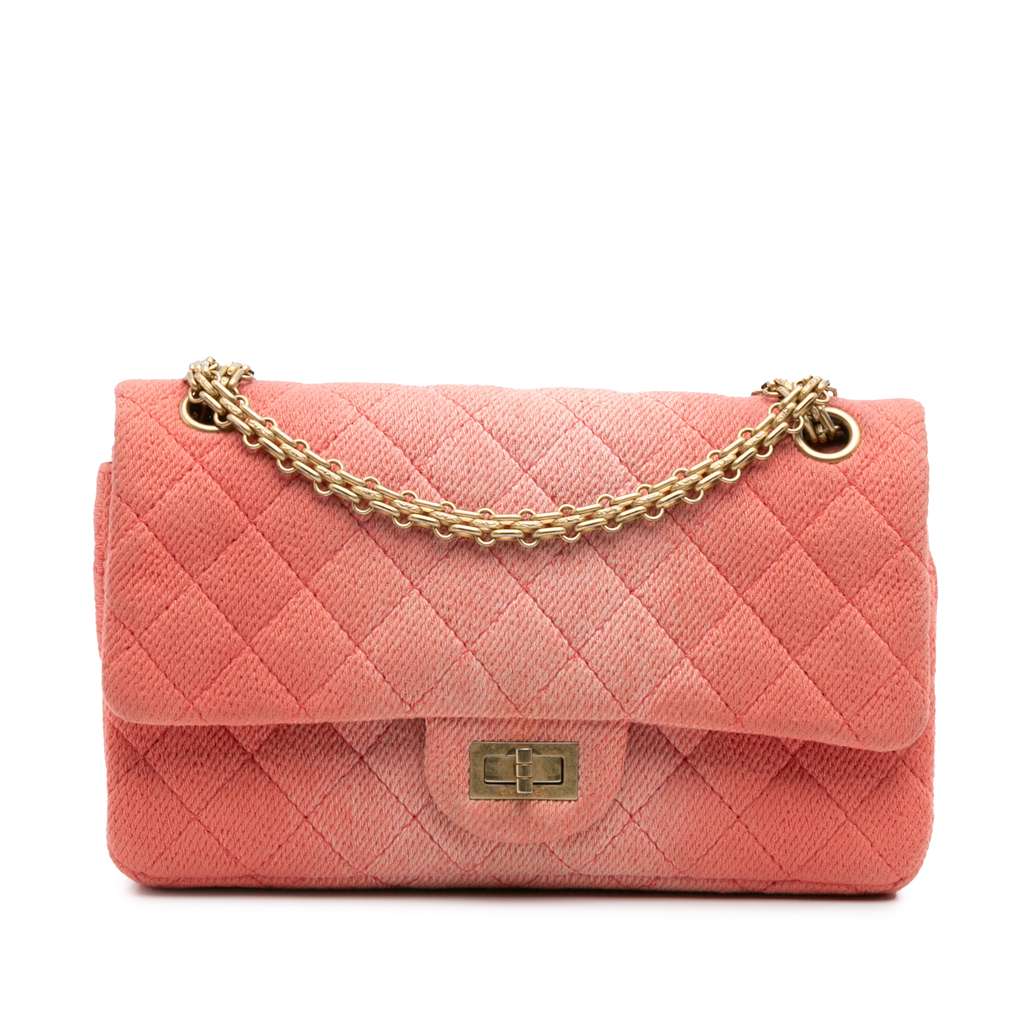 Chanel Reissue 2.55 Quilted Denim Ombre Double Flap 225