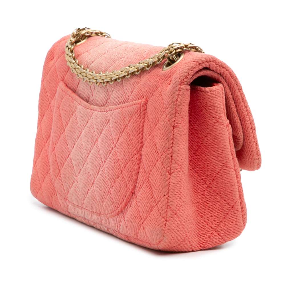 Chanel Reissue 2.55 Quilted Denim Ombre Double Flap 225 - Back view