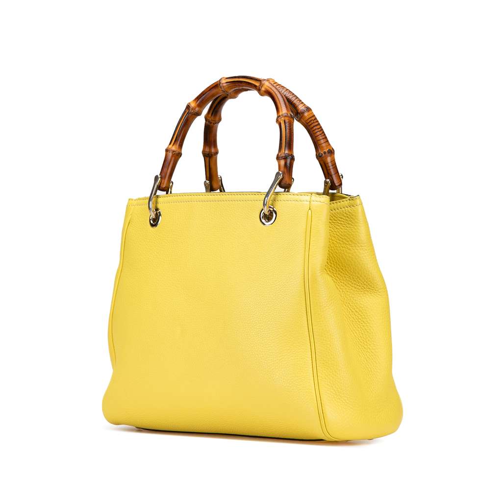 Gucci Small Calfskin Bamboo Shopper Satchel - 2