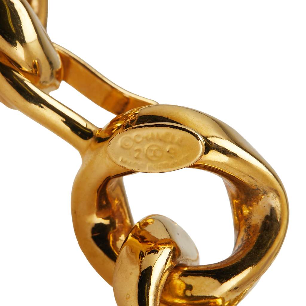 Chanel Gold Plated CC Pendant Chain Necklace - 3