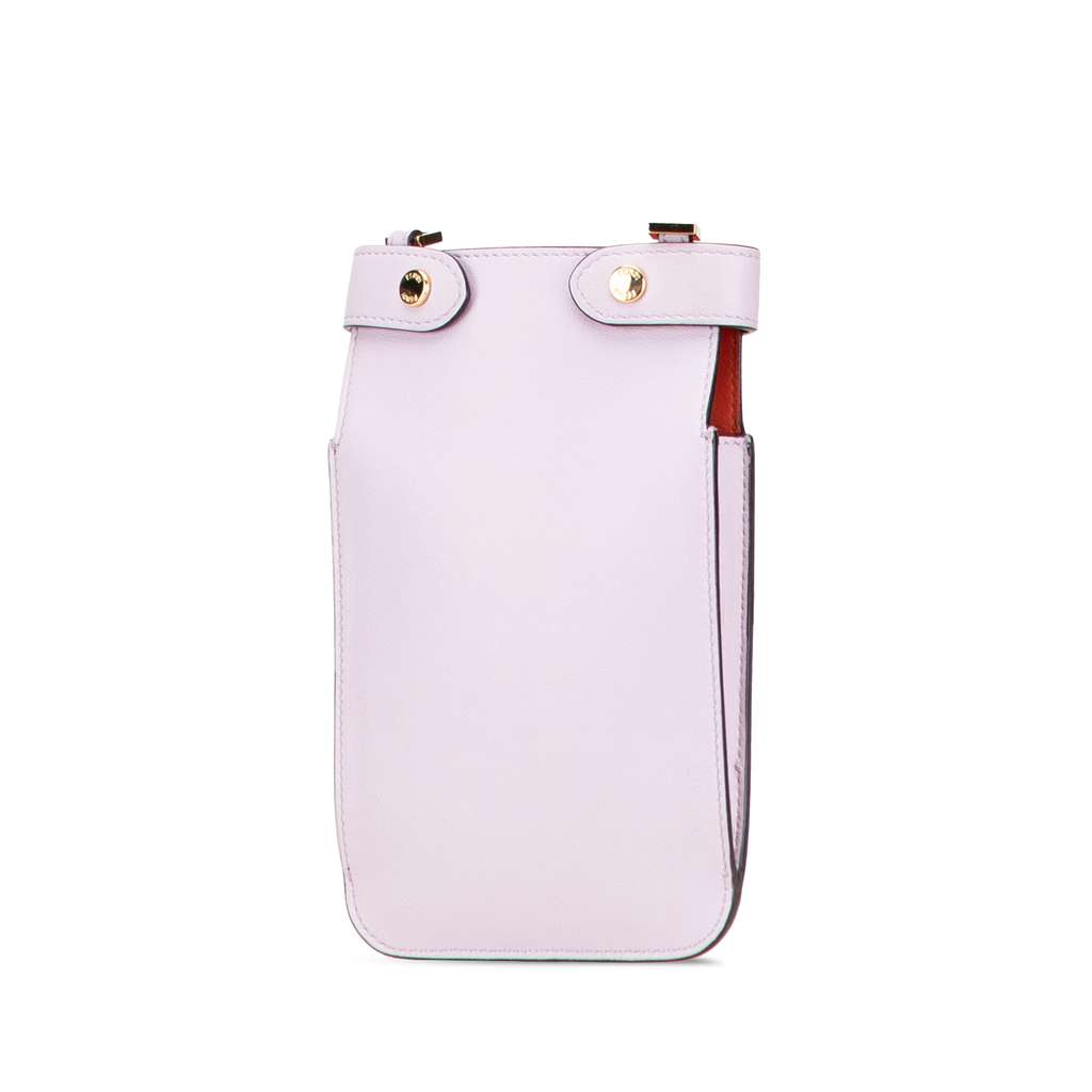Fendi Leather Peek-a-Phone Pouch Crossbody - Back view