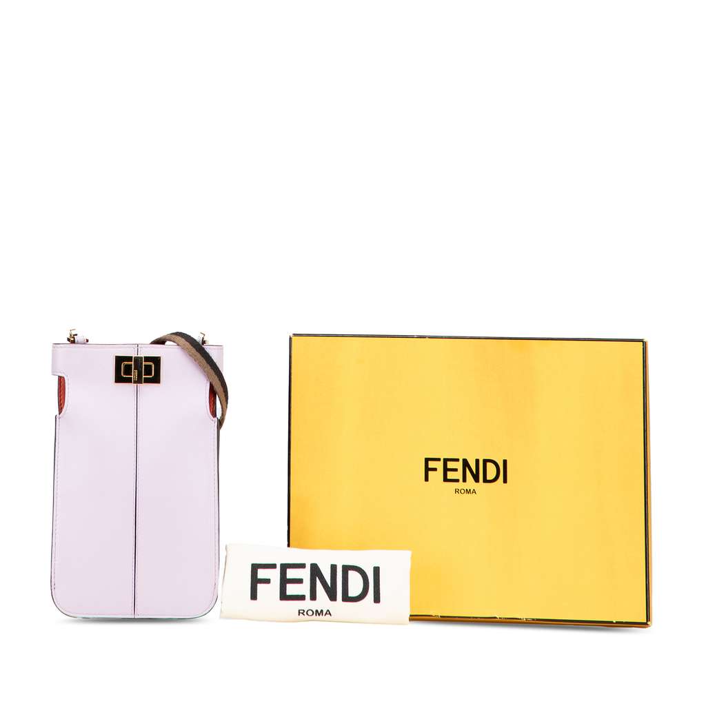 Fendi Leather Peek-a-Phone Pouch Crossbody - Image 12