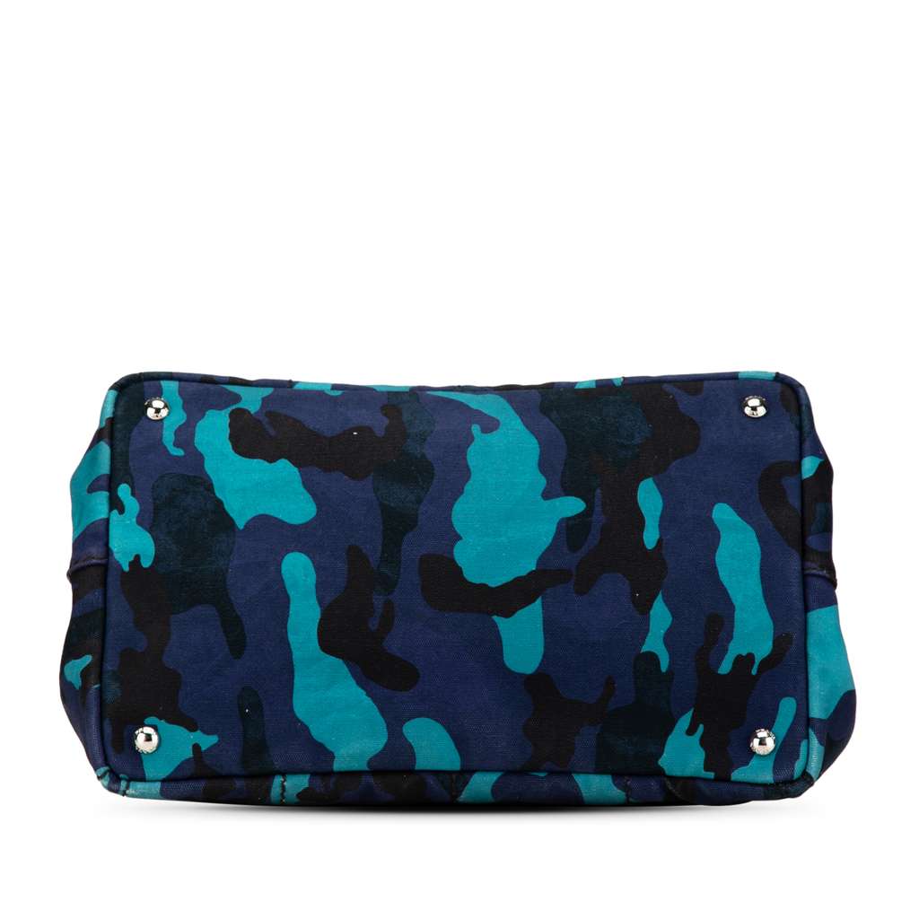 Prada Canvas Camouflage Canapa Logo Satchel - 3