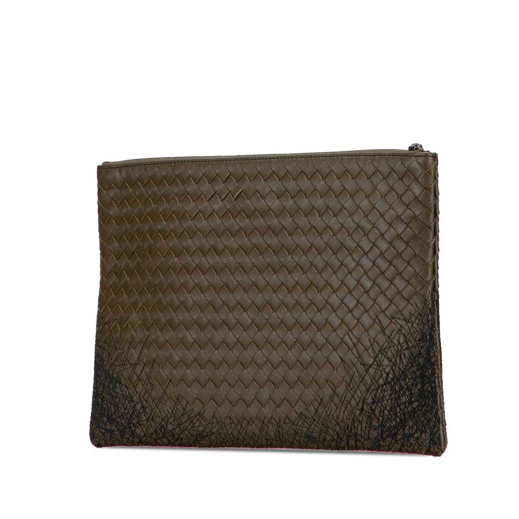 Bottega Veneta Nappa Intrecciato Stitched Clutch - Back view