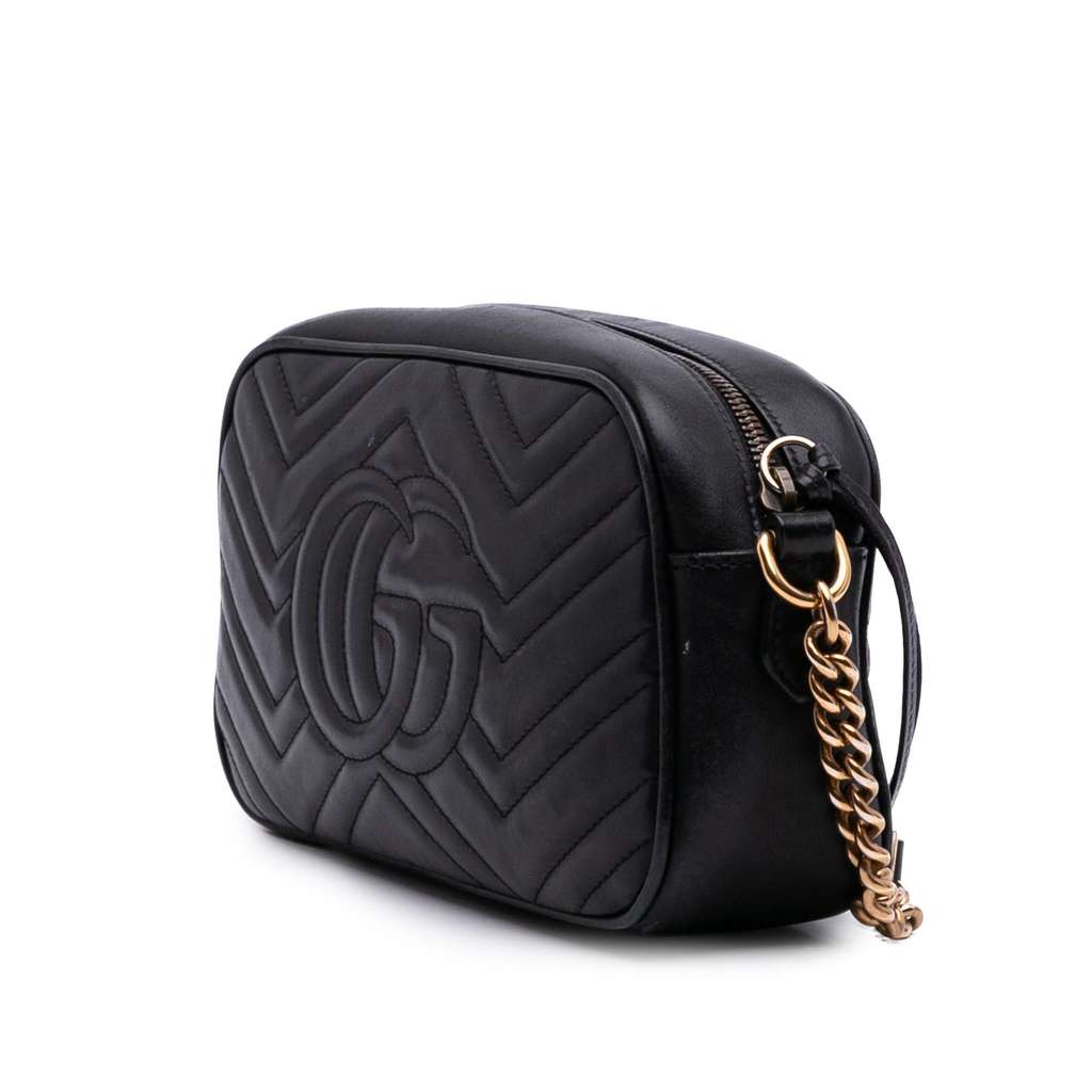 Gucci Small GG Marmont Matelasse Leather Crossbody - Back view