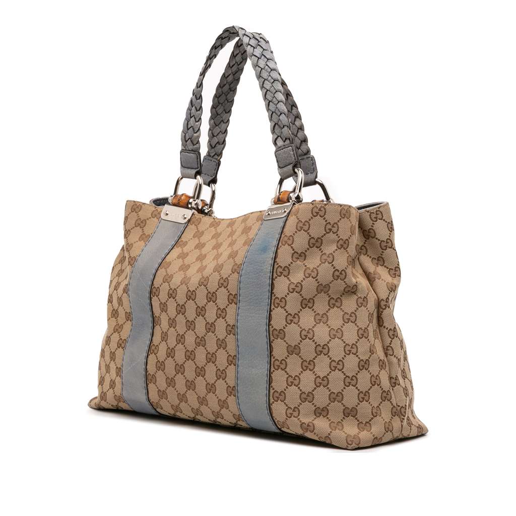 Gucci GG Canvas Bamboo Libeccio Tote - Back view