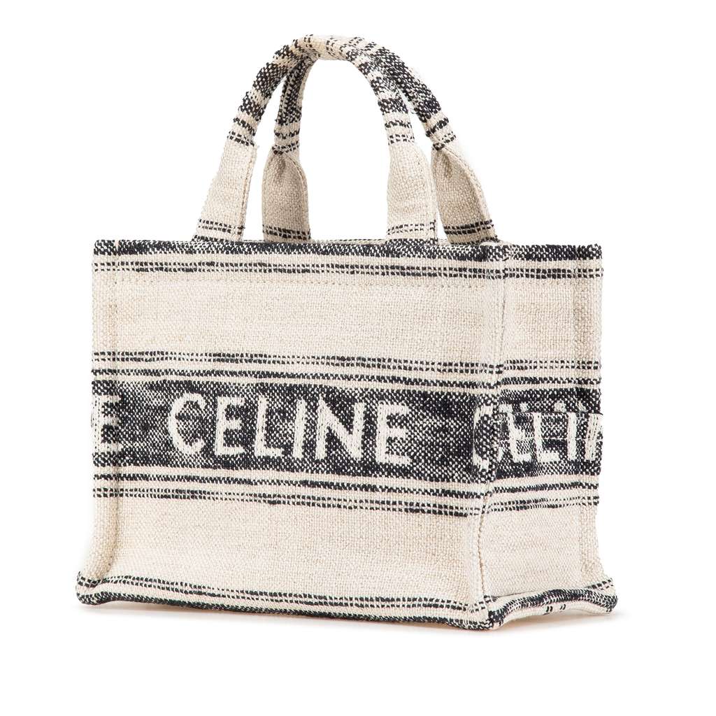 Celine Small Canvas Cabas Thais Satchel - 2