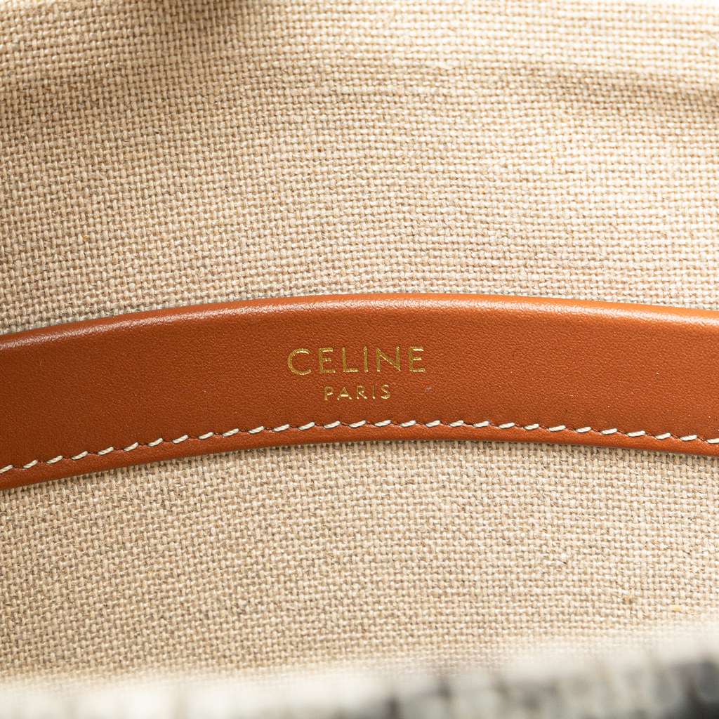 Celine Small Canvas Cabas Thais Satchel - 5